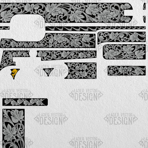VECTOR DESIGN Browning Hi-Power Scrollwork 1 | Inspire Uplift