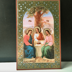 The Holy Trinity | Gold foiled icon | Inspirational Icon Decor| Size: 11 1/2"x 7"