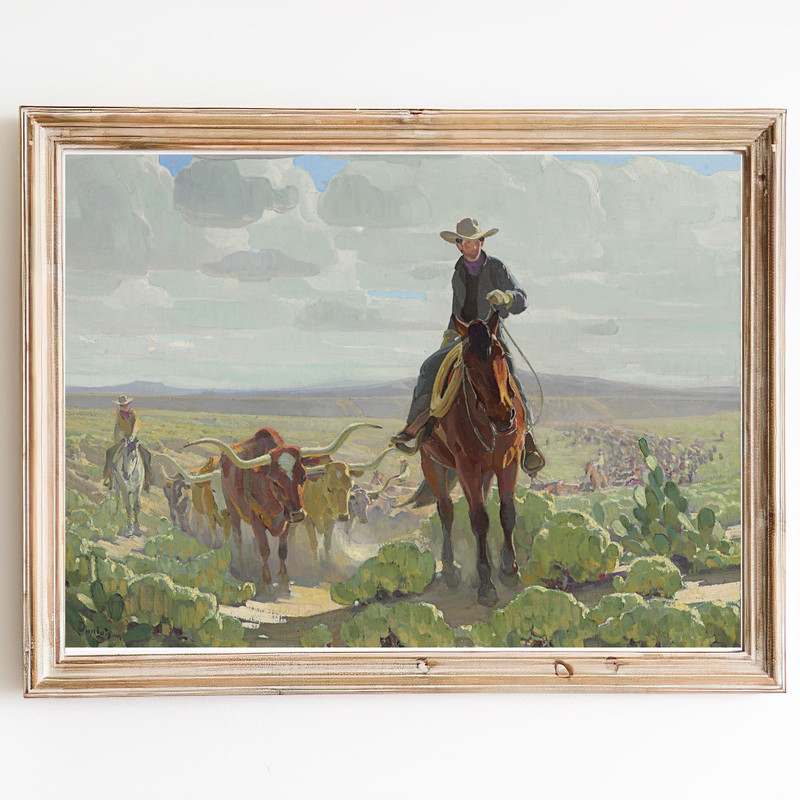 vintage cowboys wall art print.jpg
