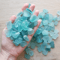 handful of small aqua beach glass