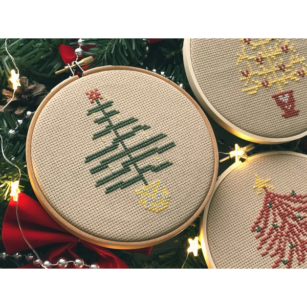 Set of 3 Christmas Trees Patterns