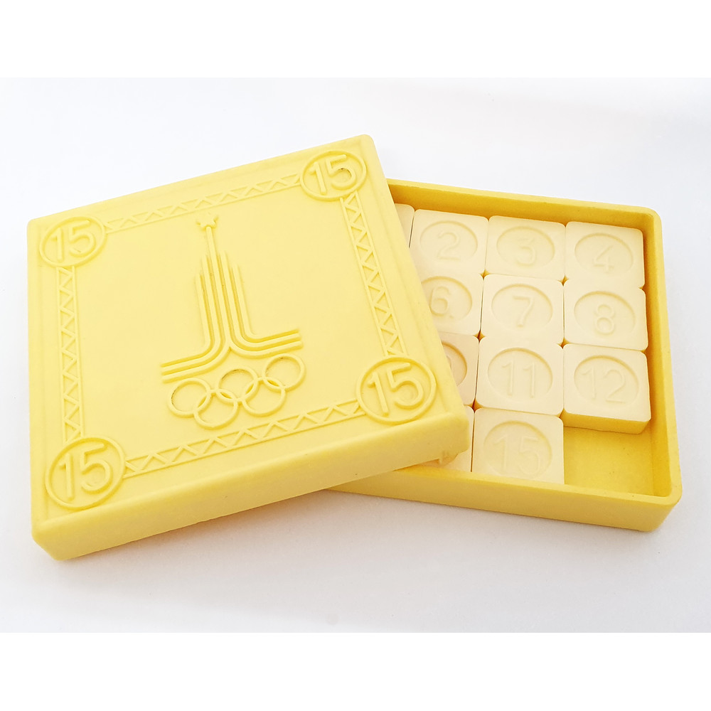 3 Vintage Puzzle Brain Teaser 15 Number Slide Game Olympic Games Moscow 1980.jpg
