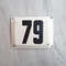 79 address number plate black white