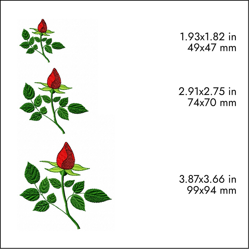 red roses machine embroidery designs
