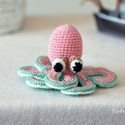 octopus plush, amigurumi octopus pattern, crochet octopus