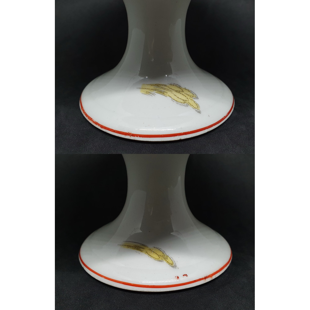 11 Vintage propaganda porcelain Candy Bowl REAPER from tea set USSR 1920s.jpg