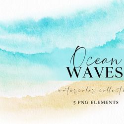 summer beach clipart ocean wave seashore clip art for instant download
