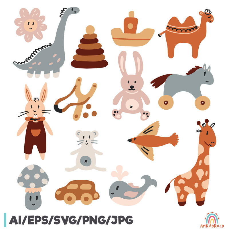 Boho baby toy clipart UI.jpg