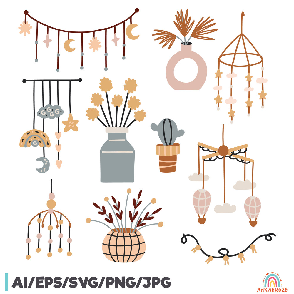 Baby mobile nursery decor clipart UI.jpg