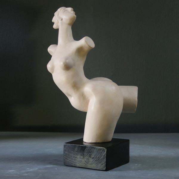 Ceramic woman figurine handmade