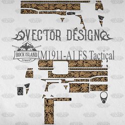 VECTOR DESIGN Rock Island Armory M1911-A1 FS Tactical 45 Auto Scrollwork 3