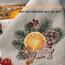 Christmas mood machine embroidery design