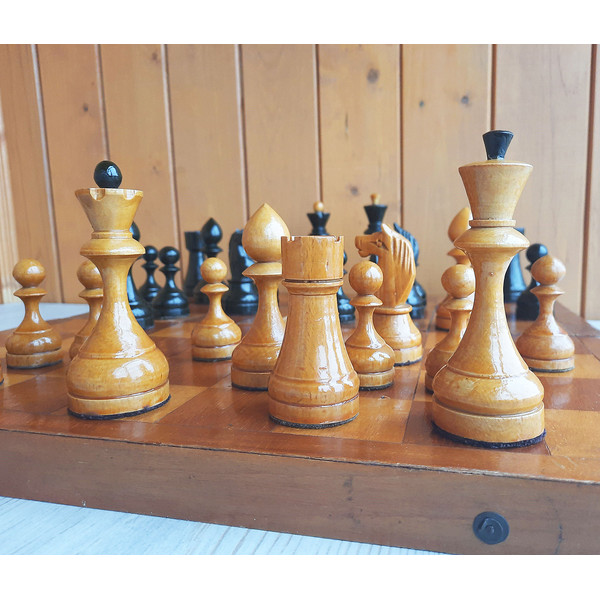 wooden chess set ussr
