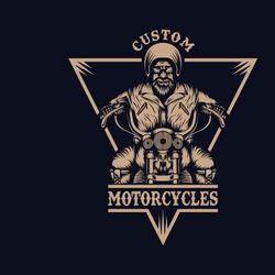 Biker Motorcycles Illustration
