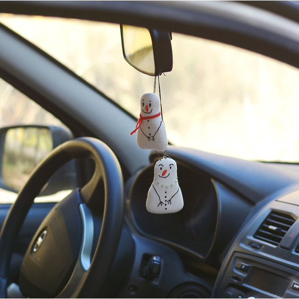 Snowmen are a car accessory or decoration for a Christmas tree. (3).jpeg