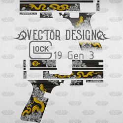 VECTOR DESIGN Glock19 gen3 "Snake and flowers"