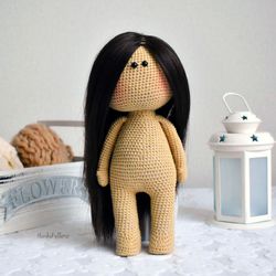 Crochet doll pattern 8 inch (20cm)