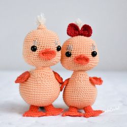 Crochet duck pattern, amigurumi crochet pattern