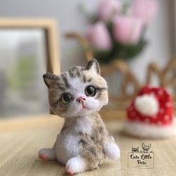 Custom order, Kitten doll realist miniature stuffed toy 4,3 inches