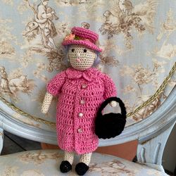 crochet doll queen elizabeth queen doll measures approx 8 inches crocheted