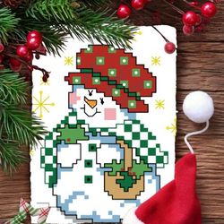 Digital | Vintage Cross Stitch Pattern Miniature | Christmas Miniature | ENGLISH PDF TEMPLATE
