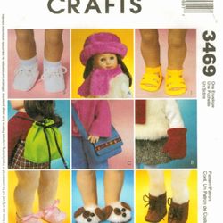 PDF Copy of the original MC Calls 3469 clothing patterns for dolls American Girl and dolls size 18 inches