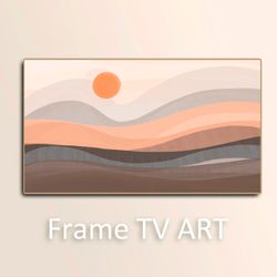 Samsung frame TV art, Frame TV download 4K, Landscape art for tv, Boho frame tv art, Frame tv art beige