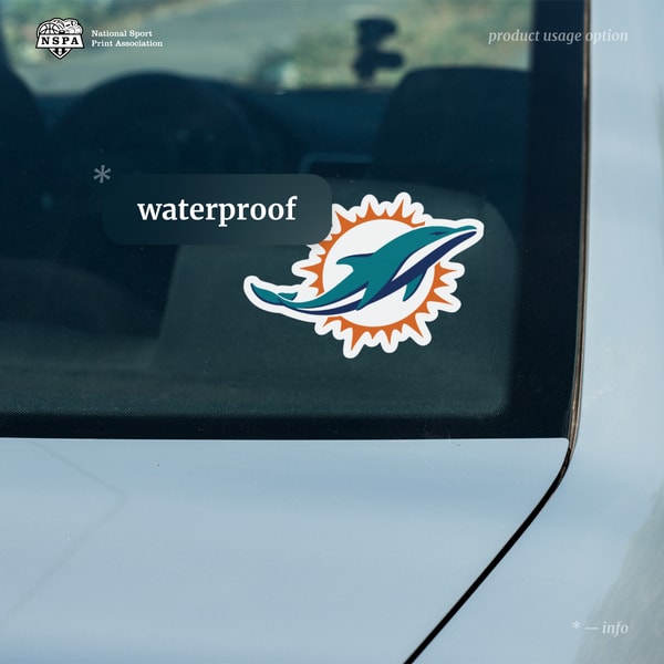 Miami Dolphins Old Style Window Decal Sticker Custom Made In The Usa 718 - Foto 13