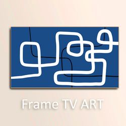 Frame tv art 4k, Samsung frame TV art, Frame tv modern abstract, Frame tv art blue , Blue wall art