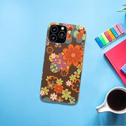 retro flowers iphone 11 case iphone 14 case iphone 12 case iphone 13 case iphone pro max case floral
