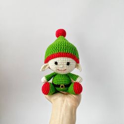 Crochet PATTERN Elf, Amigurumi pattern, Christmas ornaments patterns, Crochet Gnome pattern