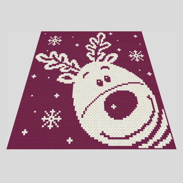 loop-yarn-Rudolph-deer-blanket-3