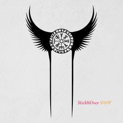 Exclusive Sticker Symbol Helm Of Dread And Wings Sticker Symbol Of Warriors Wall Sticker Vinyl Decal Mural Art Decor