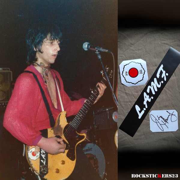 L.A.M.F. Johnny Thunders guitar stickers.png