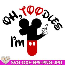 Oh Toodles I'm One Mouse Birthday oh TWOdles 1st  Birthday One digital design Cricut svg dxf eps png ipg pdf cut file