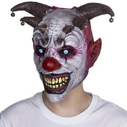 JESTER CLOWN Mask Masque Creepy Evil Scary Clown Mask Latex Evil Christmas New