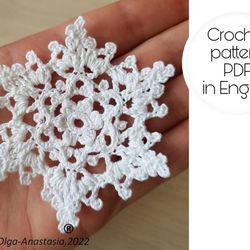 Snowflake  12 Christmas crochet pattern , crochet Snowflake pattern , crochet pattern , Irish Crochet , Motif crochet ,