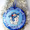 Christmas Tree Ornaments Handmade, Snowman Wall Decor, Embroidered Xmas Decorations, Snowman Sign Gift.jpg
