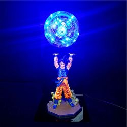 Dragon Ball Z Goku Son Gokou Genki Dama Spirit Bomb Statue Figure 14" LED Lamp New