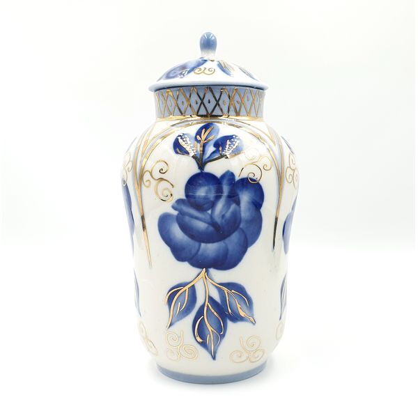4 Vintage Porcelain Tea Сaddy Hand Painted Gilding USSR Olympic brand 1980.jpg
