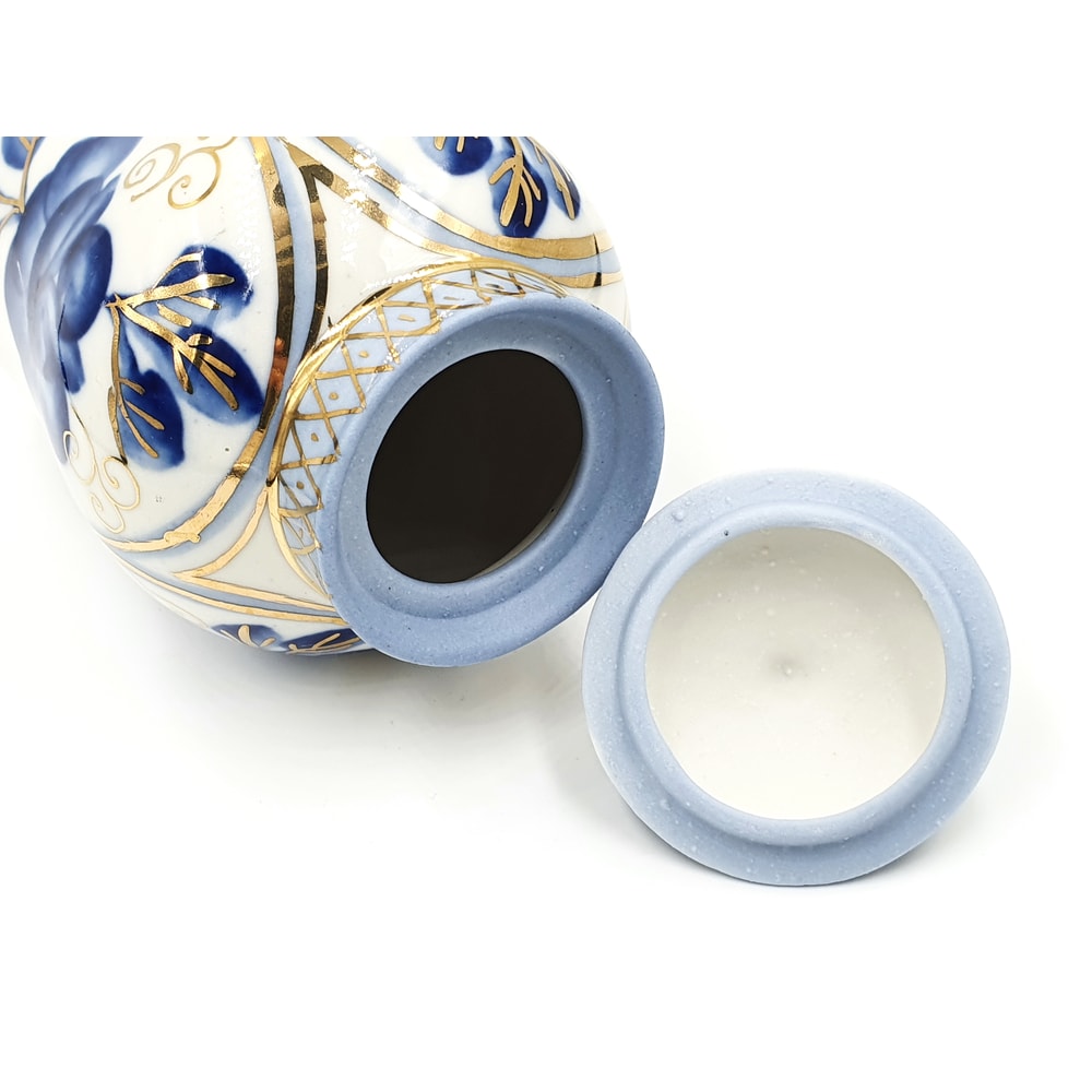 8 Vintage Porcelain Tea Сaddy Hand Painted Gilding USSR Olympic brand 1980.jpg