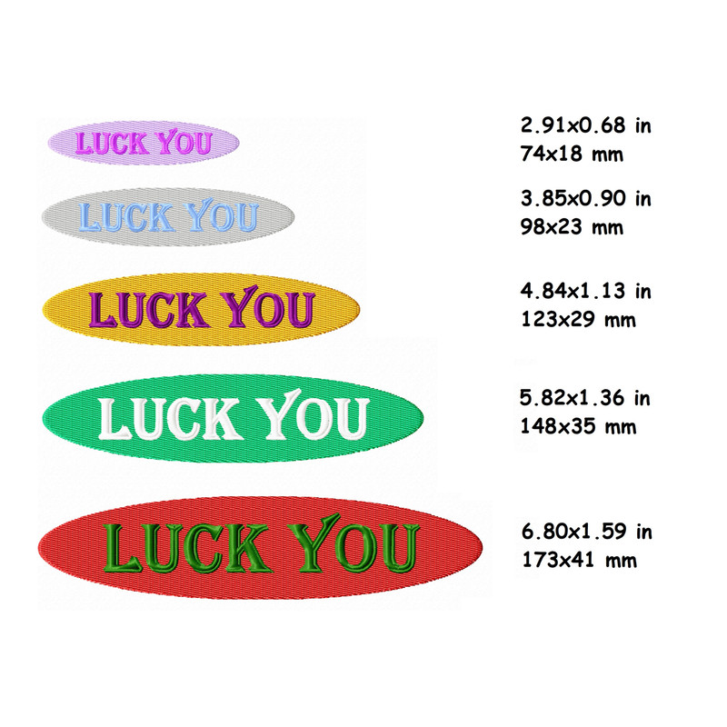 fuck you luck lucky machine embroidery design