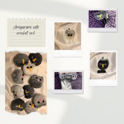 Amigurumi Owls,  keyrings, bag charms, handmade gifts, crochet owl.