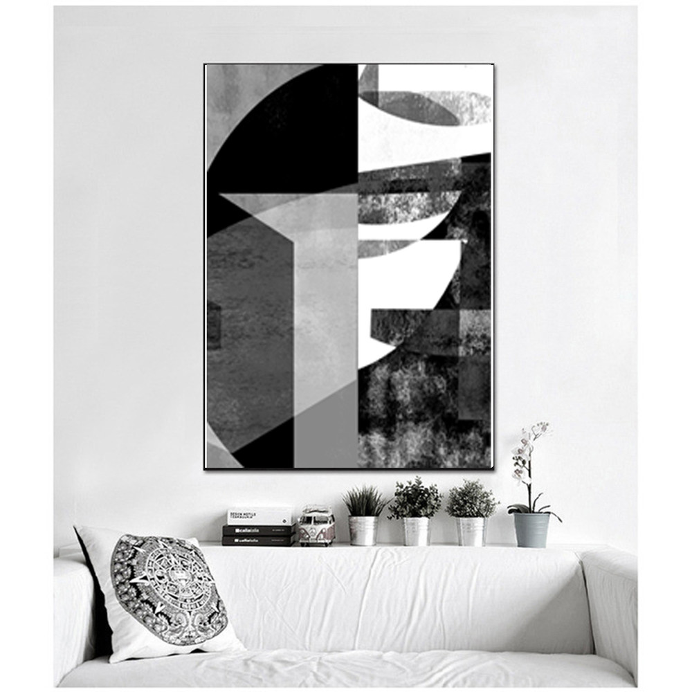 6 posters, set of 6 prints, in gray tones