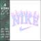 custom burning nike logo machine embroidery design