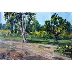 Birch Trees Oil Painting Original Art  Aspen Trees Artwork Landscape