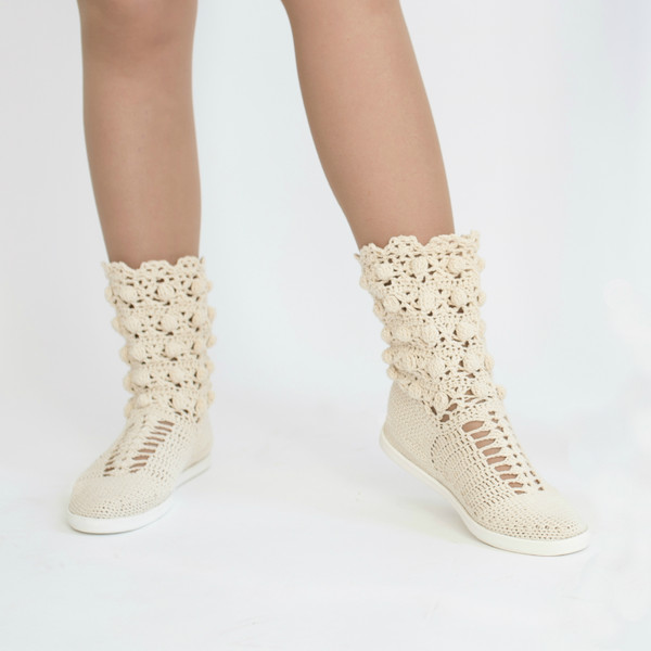 crochet boots summer knit ankle boots 1.jpg