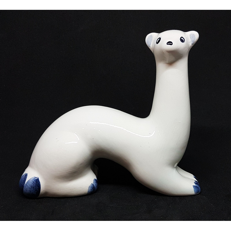 1 Vintage porcelain figurine FERRET ERMINE Konakovo faience plant USSR 1960s.jpg