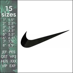 Nike Embroidery Design, Classic logo, 15 sizes