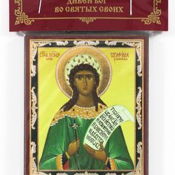 The Holy Virgin Martyr Seraphima (Serapia) icon | compact size | Orthodox gift | free shipping